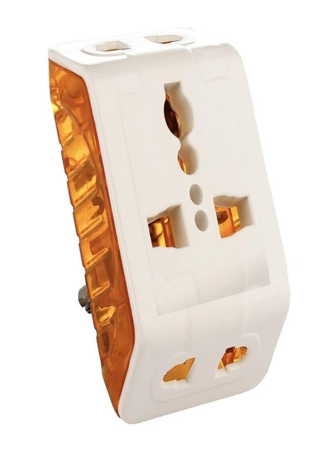 COPY LINE Multi-Pin Conversion Plug | 3-Pin Type D Indian Socket Connector, 6A 240V | White, Pack of 3 - Image 1